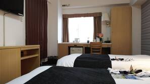 Desk, blackout drapes, iron/ironing board, free WiFi