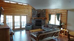 Fireplace, DVD player