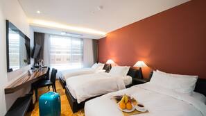 Premium bedding, down comforters, in-room safe, individually furnished