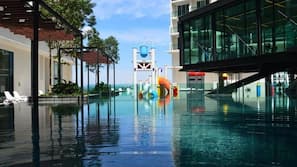 Indoor pool, outdoor pool