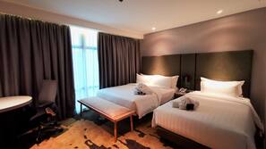 In-room safe, desk, laptop workspace, soundproofing