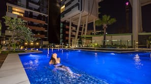 Outdoor pool, open 7:00 AM to 9:00 PM, free pool cabanas, pool loungers