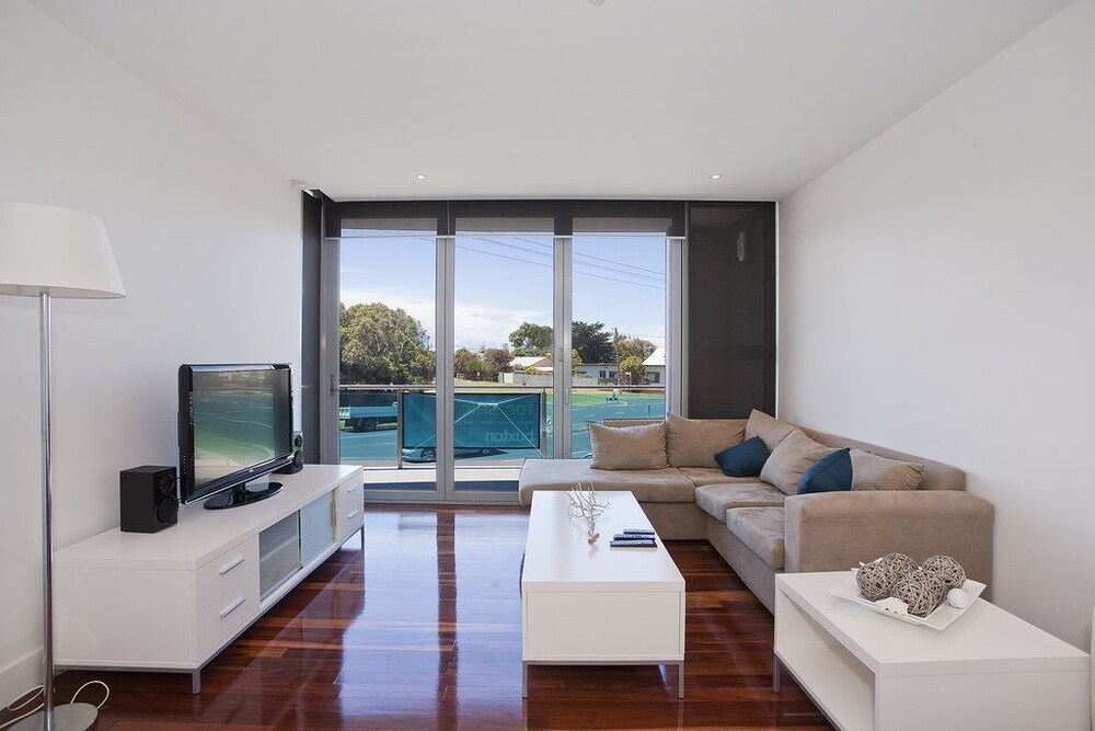 Living room, Bell Street Apartments Torquay