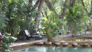 6 outdoor pools, pool umbrellas