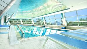 Indoor pool, free cabanas, pool umbrellas
