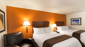 Premium bedding, iron/ironing board, free cribs/infant beds, free WiFi