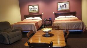 Desk, iron/ironing board, cribs/infant beds, rollaway beds