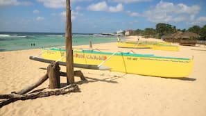 Private beach, sun loungers, beach umbrellas