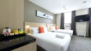 In-room safe, blackout curtains, cots/infant beds, free WiFi