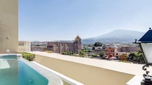 Outdoor pool, open 8:00 AM to 8:00 PM, sun loungers