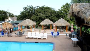 Seasonal outdoor pool, open 10 AM to 8:00 PM, cabanas (surcharge)