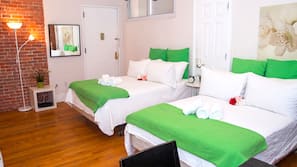 Iron/ironing board, cots/infant beds, free WiFi, bed sheets