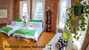 Iron/ironing board, cots/infant beds, free WiFi, bed sheets