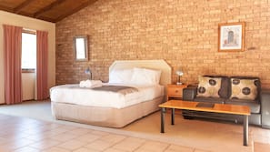 Premium bedding, down duvet, blackout curtains, soundproofing
