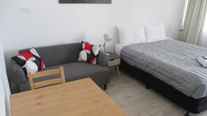Blackout curtains, iron/ironing board, free WiFi