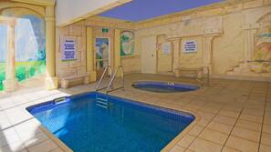 2 indoor pools, outdoor pool, pool umbrellas, pool loungers