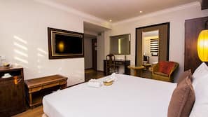 In-room safe, desk, iron/ironing board, free cribs/infant beds