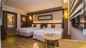 In-room safe, desk, iron/ironing board, free cribs/infant beds