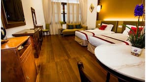 In-room safe, desk, iron/ironing board, free cribs/infant beds