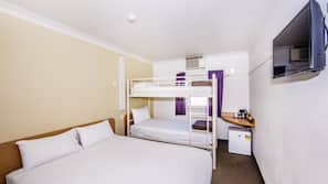 Desk, free WiFi, linens