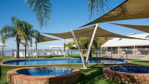 Indoor pool, outdoor pool