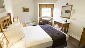 Desk, linens