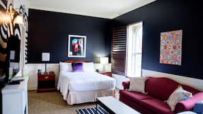 1 bedroom, premium bedding, individually decorated, desk