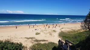 On the beach, rowing, fishing