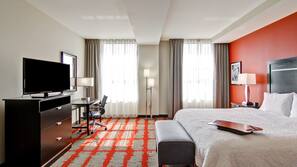 In-room safe, desk, laptop workspace, blackout drapes