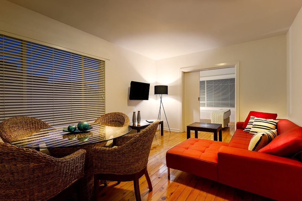 Living area, Crest on Barkly Serviced Apartments