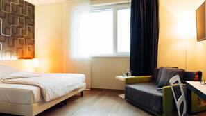 In-room safe, desk, blackout curtains, soundproofing
