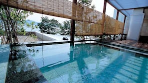 Indoor pool, seasonal outdoor pool