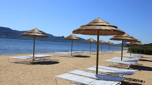 Private beach, sun-loungers, beach umbrellas, beach yoga