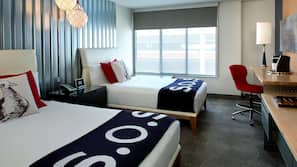 Premium bedding, pillowtop beds, in-room safe, desk
