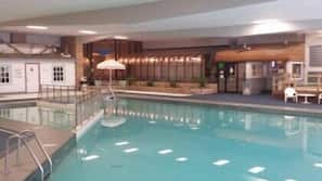 Indoor pool, seasonal outdoor pool
