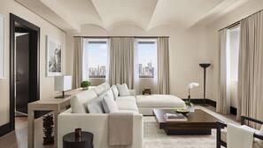 Down duvet, pillow top beds, minibar, in-room safe