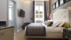 Premium bedding, memory-foam beds, free minibar, in-room safe