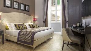 Premium bedding, memory-foam beds, free minibar, in-room safe