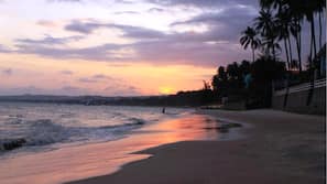 Private beach, beach bar
