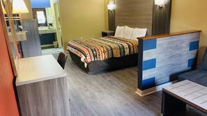 Desk, iron/ironing board, free WiFi, linens