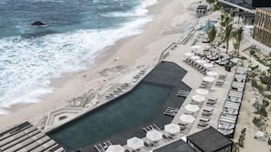 2 outdoor pools, open 8:00 AM to 8:00 PM, cabanas (surcharge)
