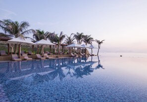2 outdoor pools, open 6:00 AM to 6:00 PM, pool umbrellas, sun loungers