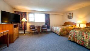 Desk, laptop workspace, iron/ironing board, WiFi