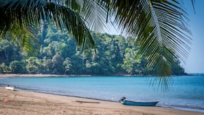 On the beach, snorkeling