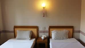 Desk, free WiFi, bed sheets