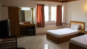 Desk, free WiFi, bed sheets