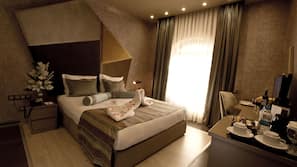 Premium bedding, minibar, in-room safe, rollaway beds