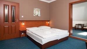 Desk, cribs/infant beds, rollaway beds, free WiFi