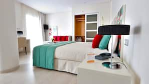 Ropa de cama de alta calidad, minibar, caja fuerte y escritorio