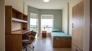 Individually furnished, desk, blackout curtains, rollaway beds